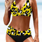 Dames bikini set met twist-top en verstelbare slip, gemaakt van rekbare en sneldrogende stof