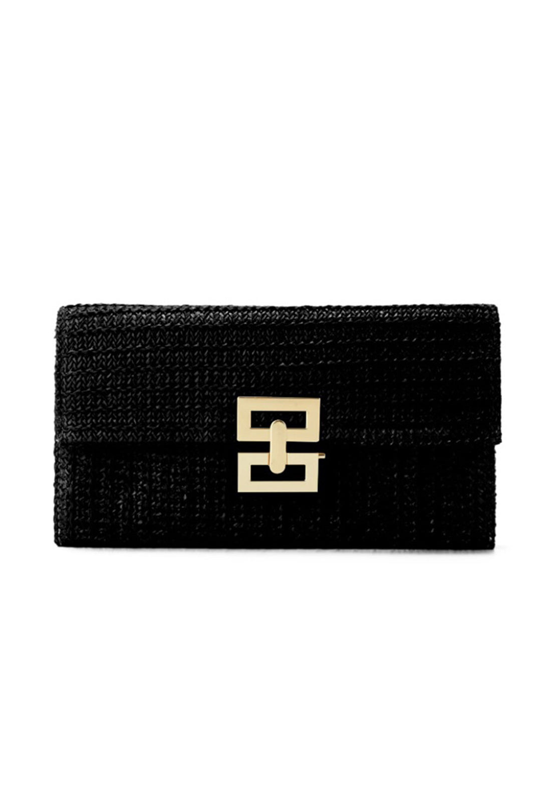 Chic Strohoed Geweven Clutch Tas