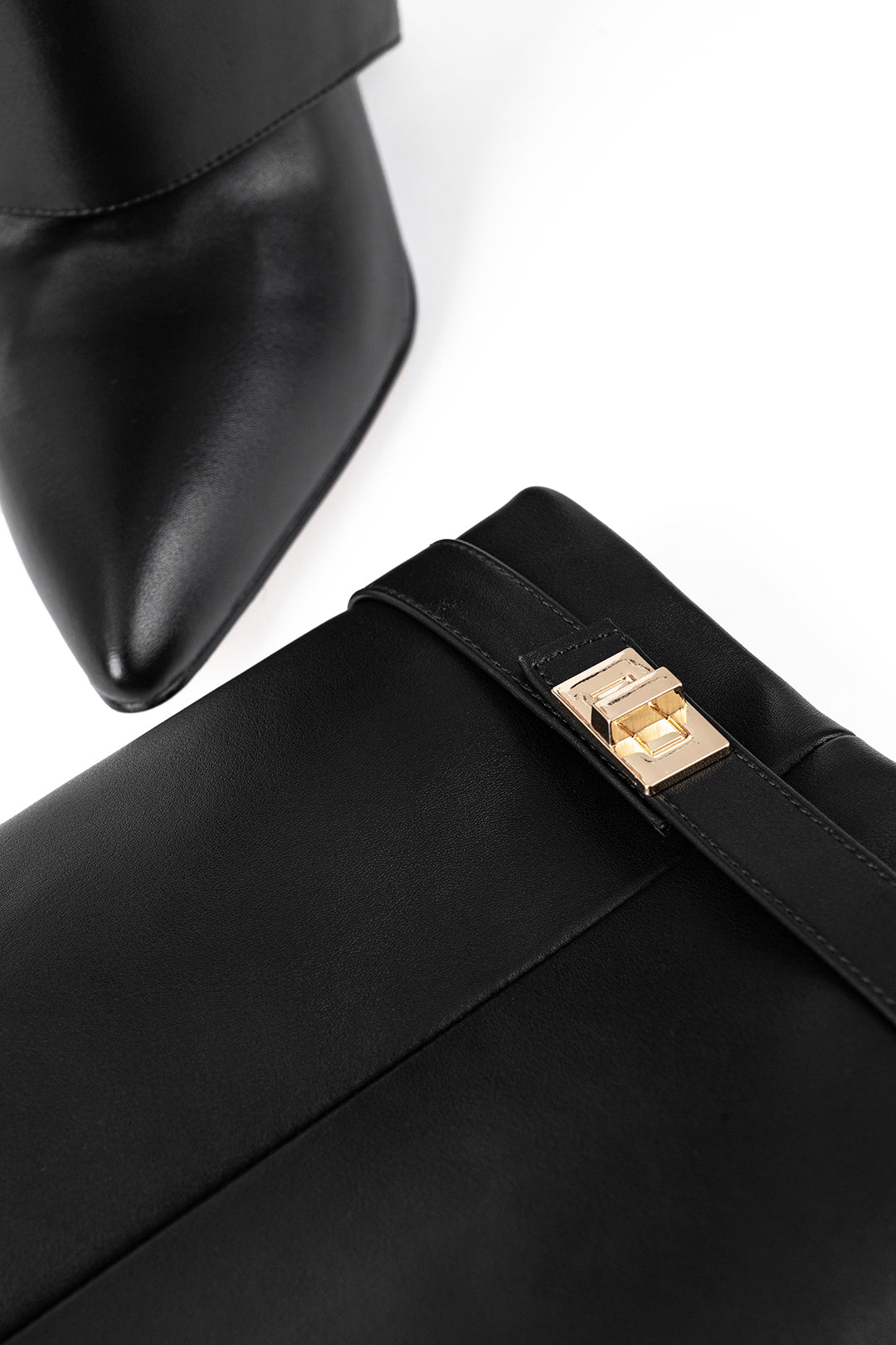 Stijlvolle metalen gespte sokken voor kniehoge laarzen