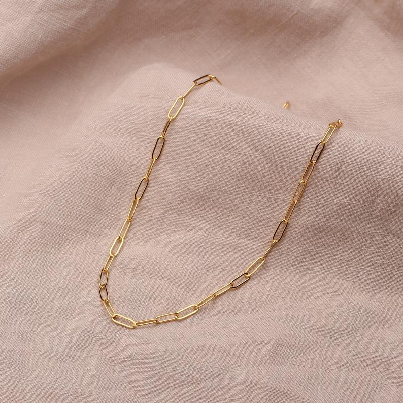 Elegante Gouden Paperclip Ketting - Bianca voor een Stijlvolle Look