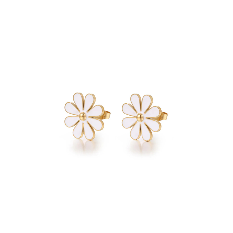 Chic et Élégantes Boucles d'Oreilles à Clous de Fleurs - Everly