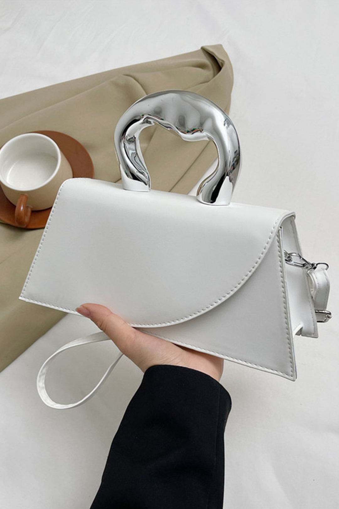 Chique Trapezium Schoudertas voor Stijlvol Draaggemak