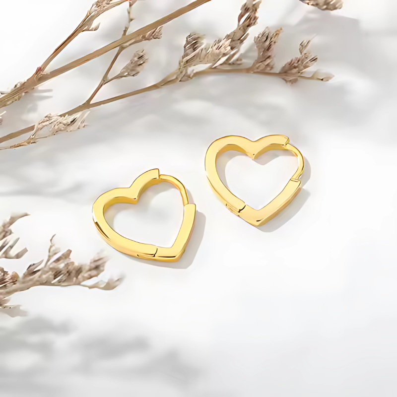 Hart hoepel oorbellen - Vera