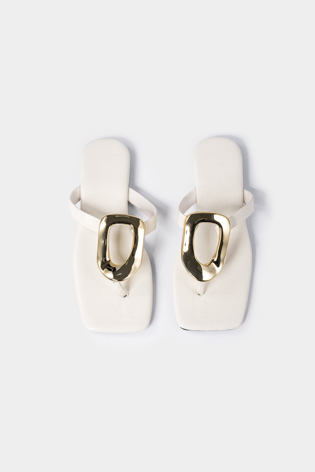 Open Gesp Sandwich-metalen Platen Sandalen