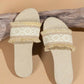 Gezouten zomerschoenen met gevlochten design en franjes voor op het strand