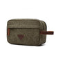 Unisex waterdichte canvas toilettas met dubbel compartiment - Bruno