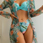 Driedelige bikini set voor dames – hoge taille – gekruist topje – verstelbare straps – ademend materiaal