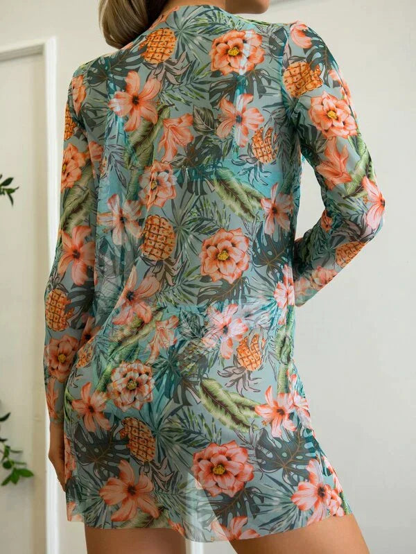 Driedelige bikini set voor dames – hoge taille – gekruist topje – verstelbare straps – ademend materiaal