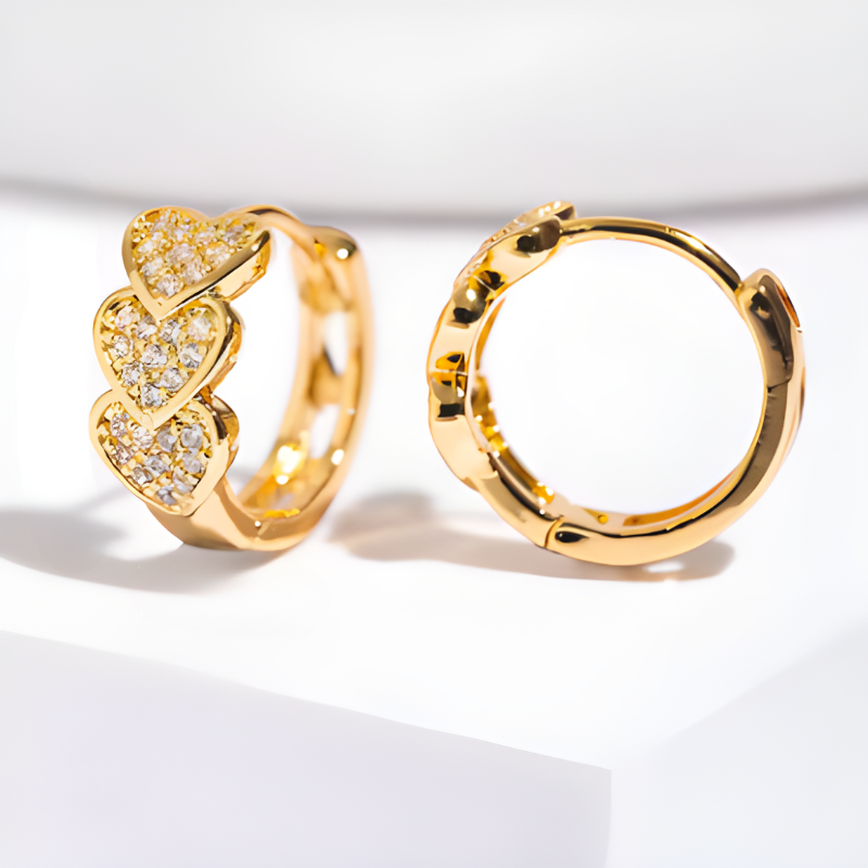 Oogverblindende Hart-Hoep Oorbellen - Sanne