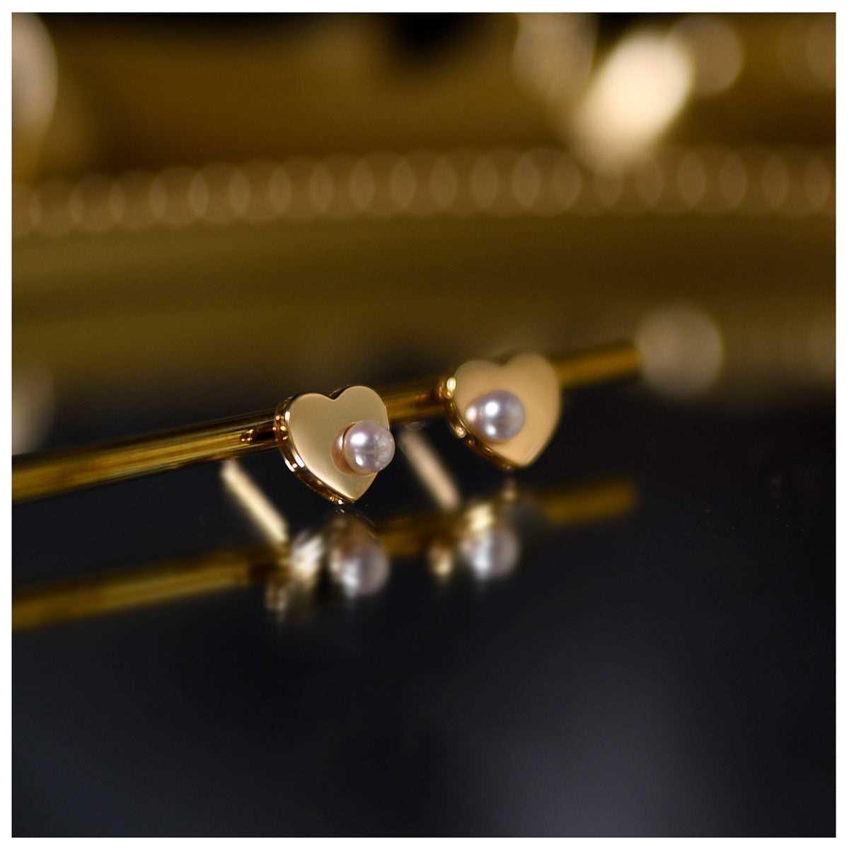 Franse Spiegel Parel studs - Riva