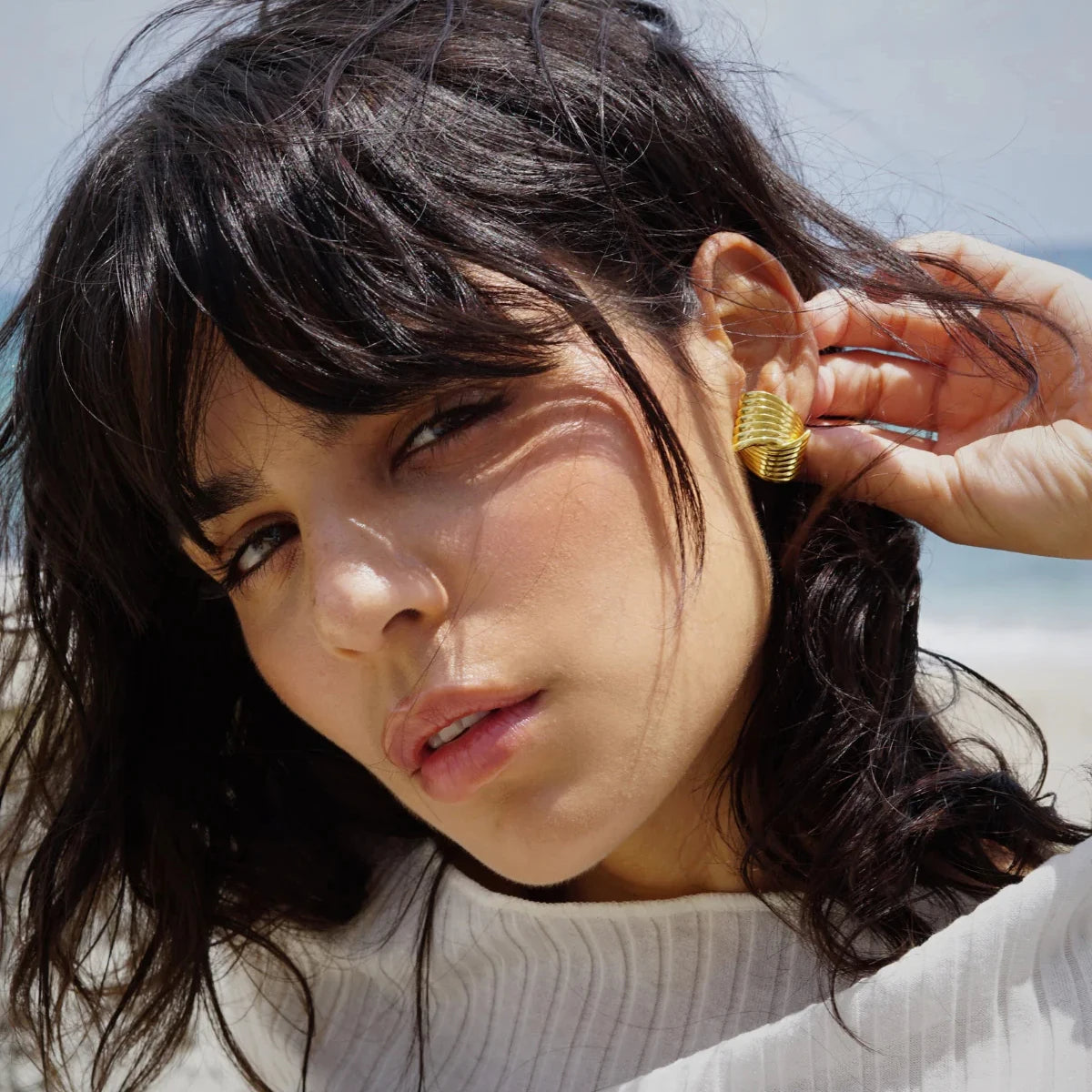 Stralende Bronzen Oorbellen