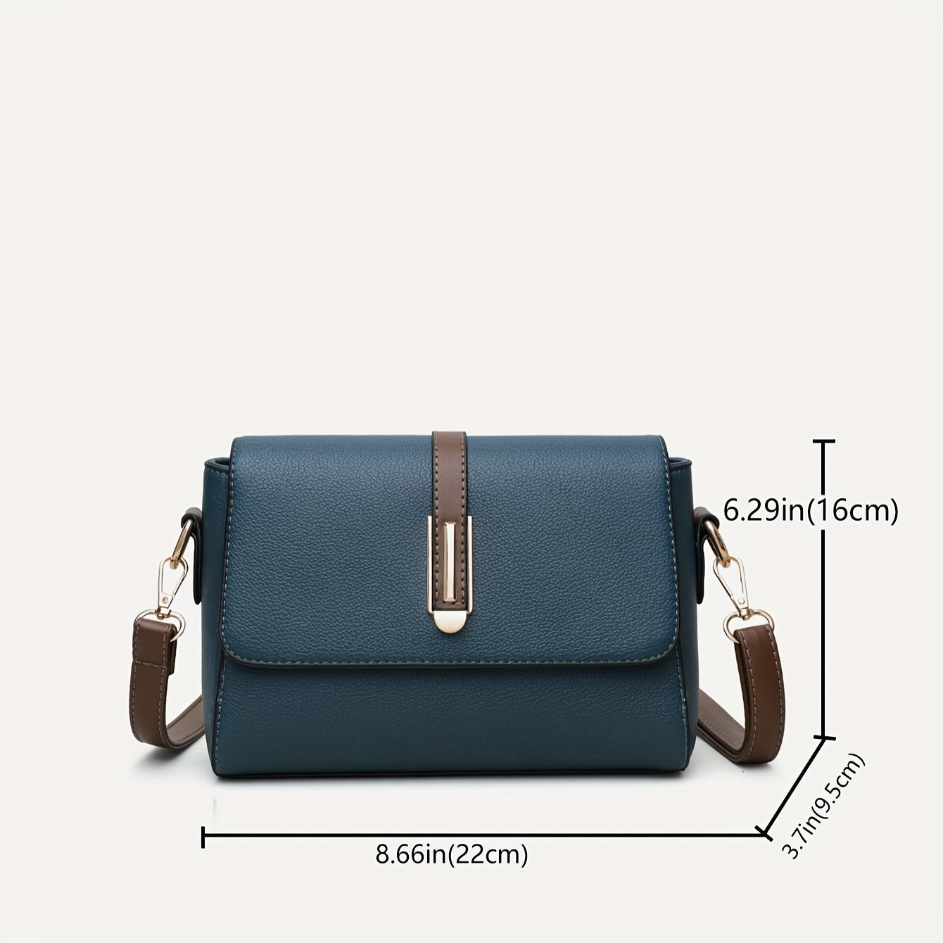 Annemiek™| Retro PU Leren Crossbody Tas met Kleurcontrast
