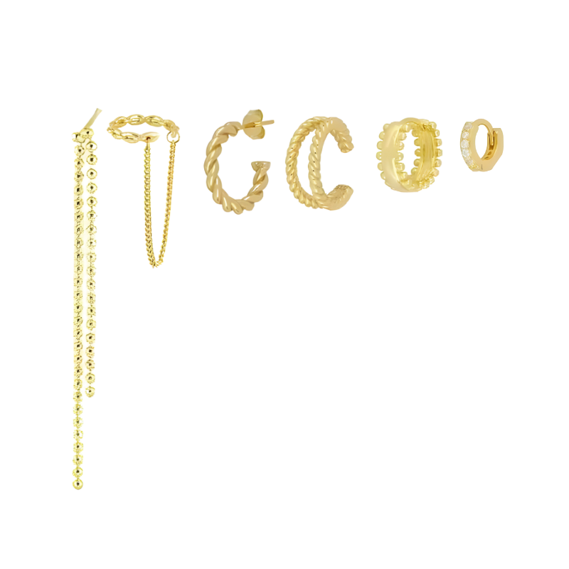 Elegante  Vergulde Hanger Oorbellen Set - Bibi