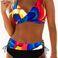Dames bikini set met twist-top en verstelbare slip, gemaakt van rekbare en sneldrogende stof