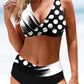 Dames bikini set met twist-top en verstelbare slip, gemaakt van rekbare en sneldrogende stof