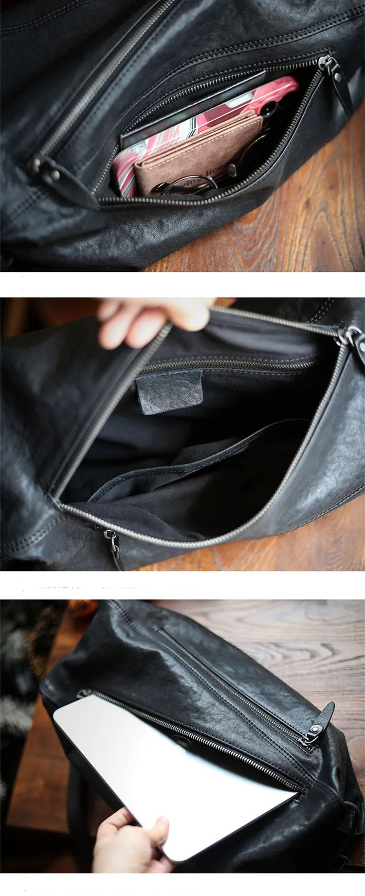 Gael herenrugzak met stijlvolle diagonale ritssluitingen voor een trendy urban look