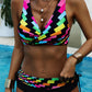 Dames bikini set met twist-top en verstelbare slip, gemaakt van rekbare en sneldrogende stof