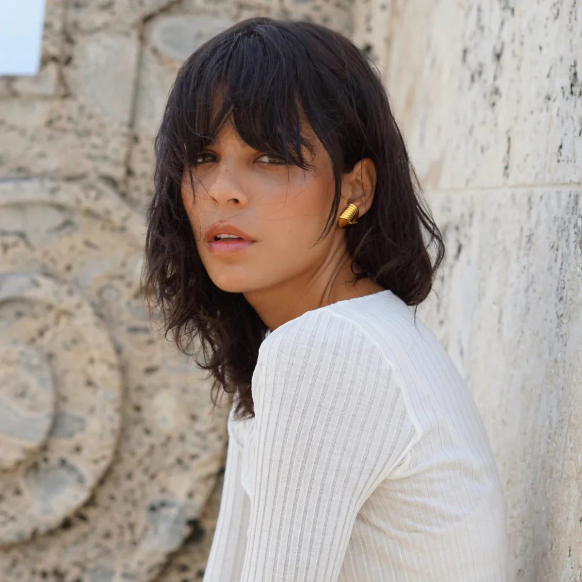 Stralende Bronzen Oorbellen