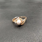 Exquise Gouden Ring met Parel en Briljant voor een Tijdloze Elegant Look