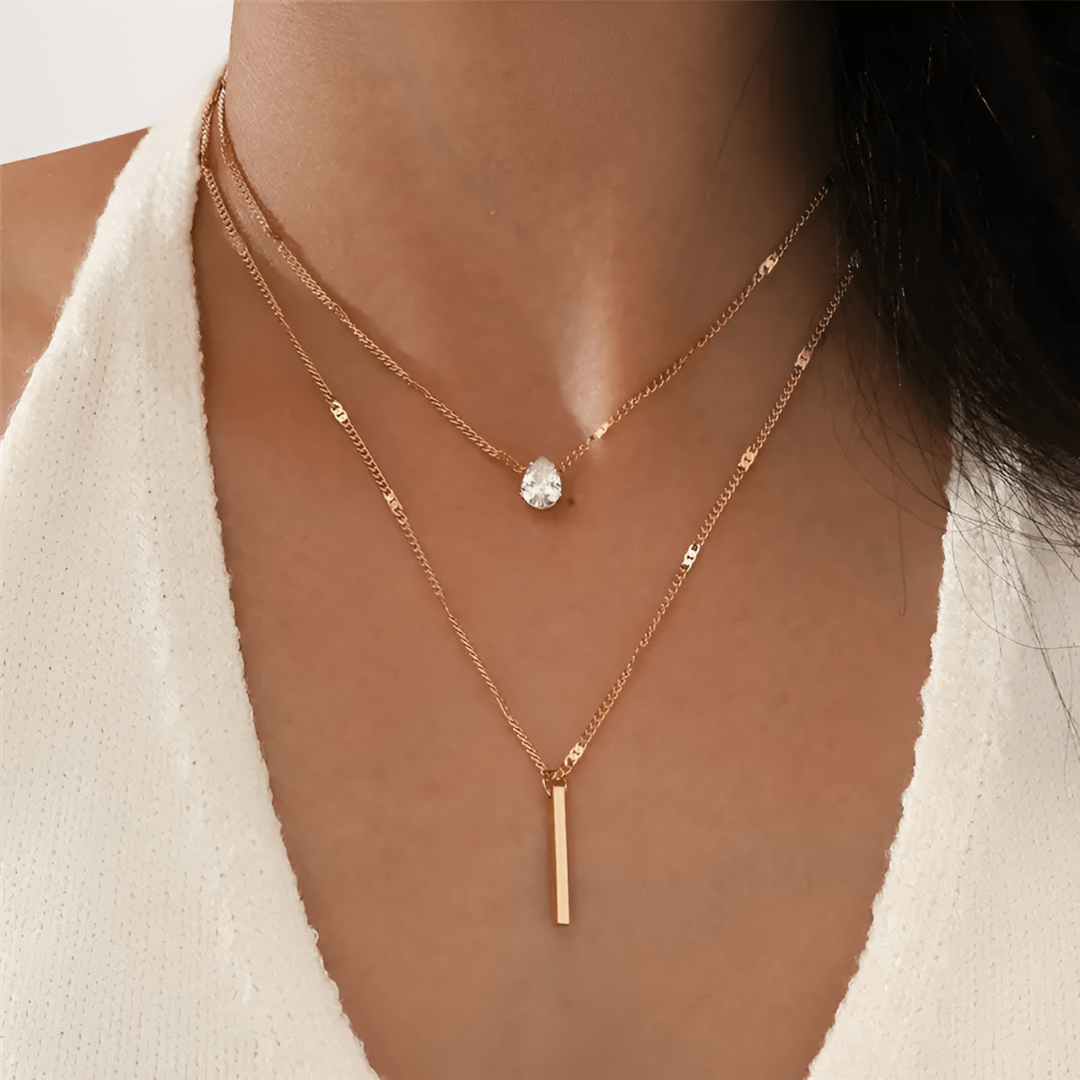 Lichtgevende vergulde rasterketting - Perfecte accessoire voor een opvallende uitstraling
