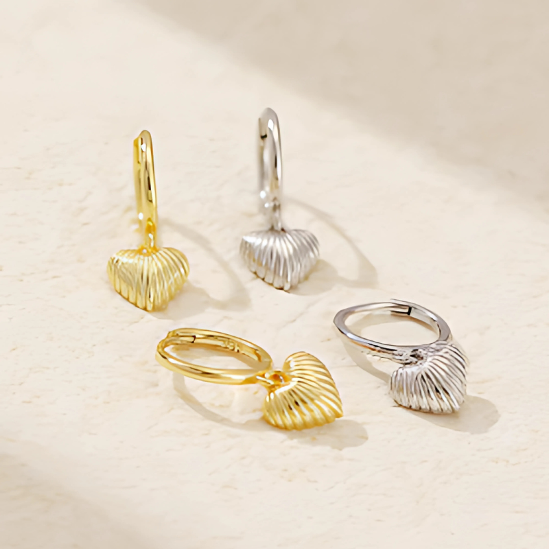 Hart schelp Oorbellen - Holly