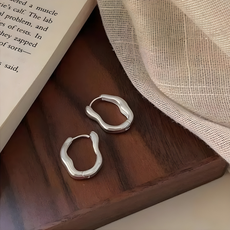 Elegante Onregelmatige Hoepel Oorbellen - Olivia