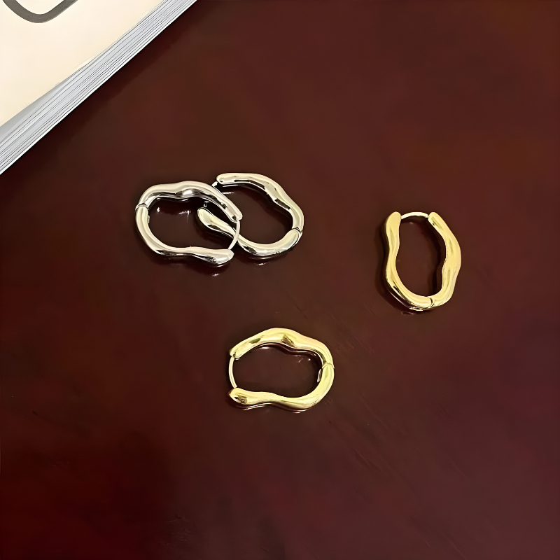 Elegante Onregelmatige Hoepel Oorbellen - Olivia