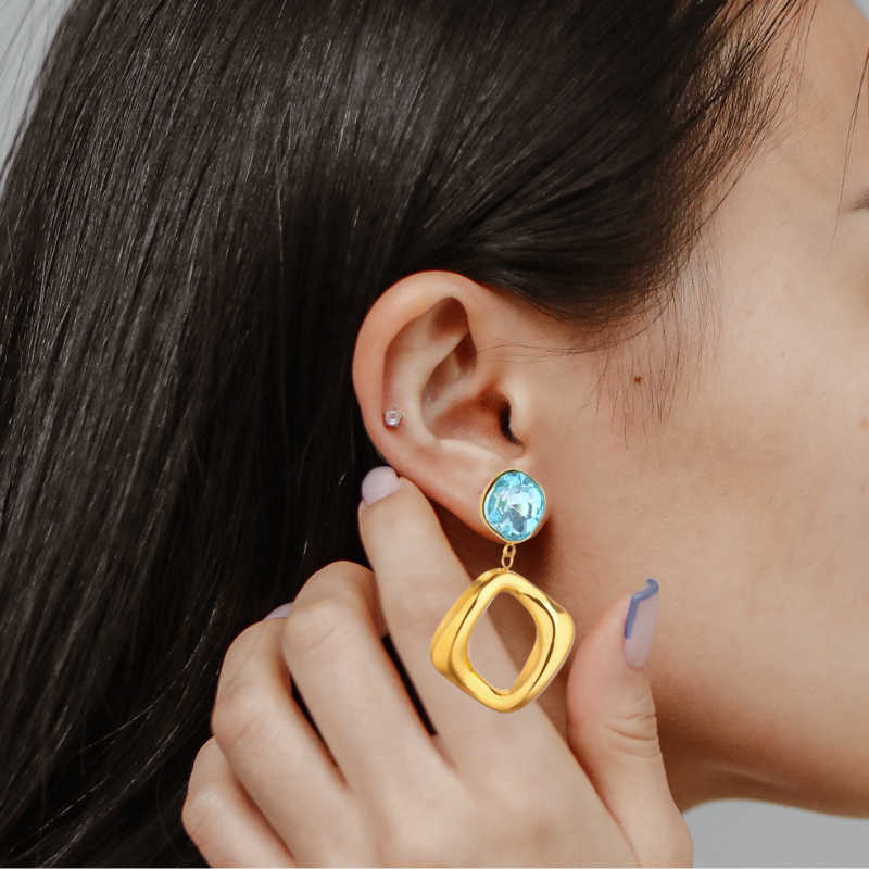 Elegante Onregelmatige Zirkonen Oorbellen - Veronica