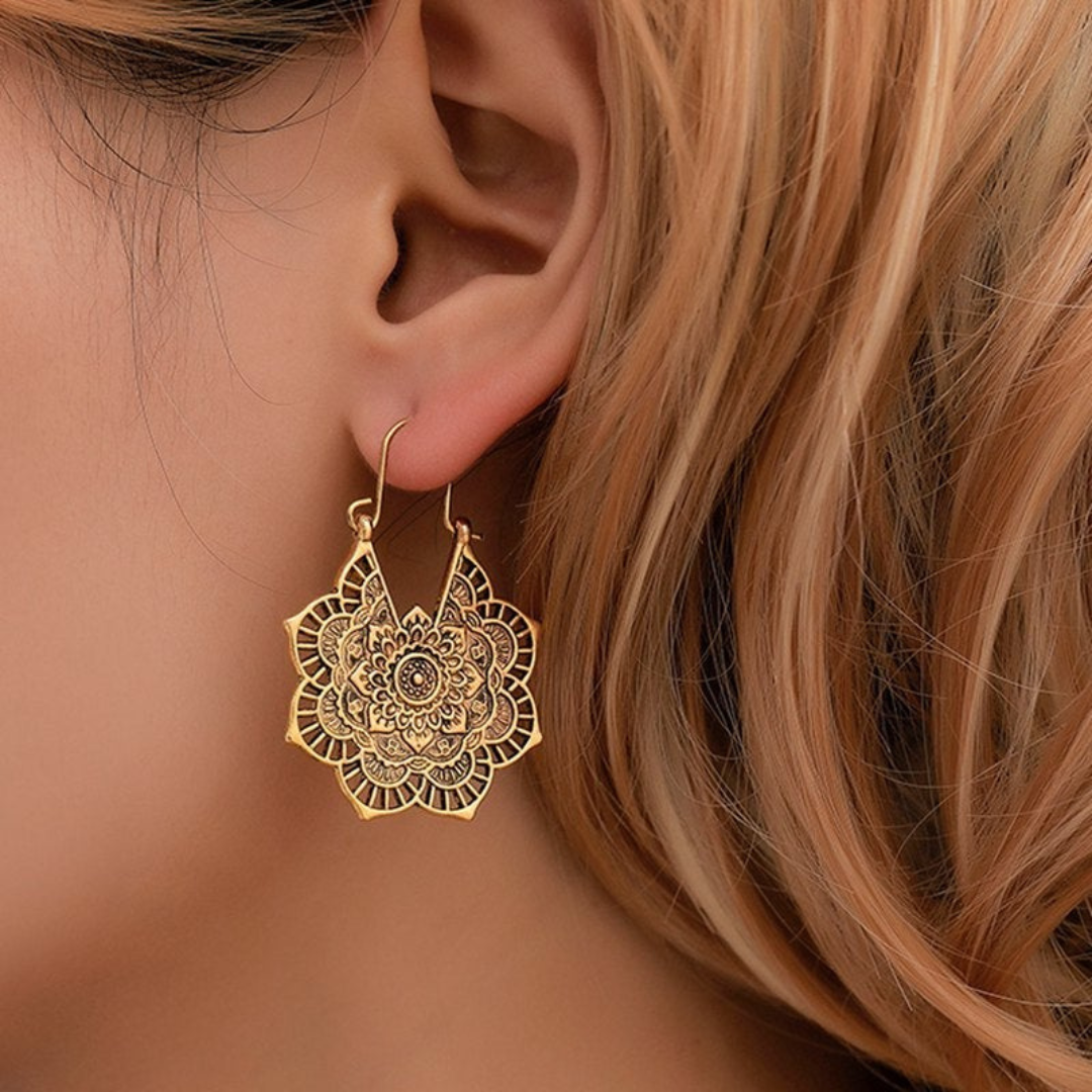 Lotus Mandala Oorbellen | Goud