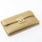 Chic Strohoed Geweven Clutch Tas