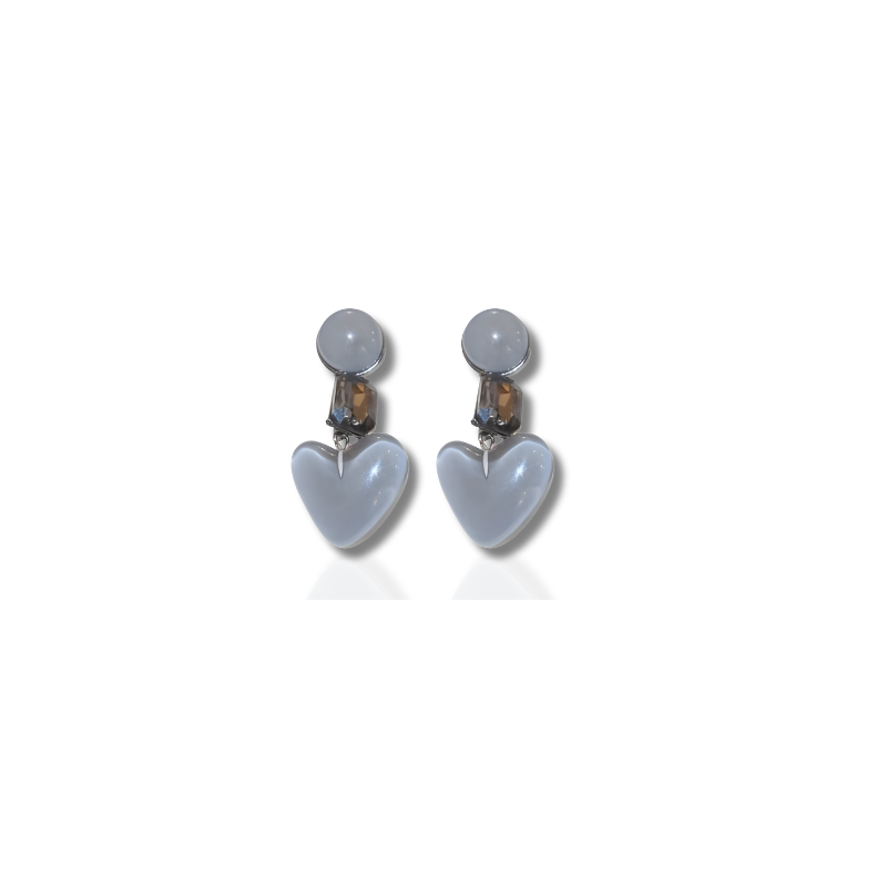 Hart Hars Kristal Hanger Stud Oorbellen - Audrey