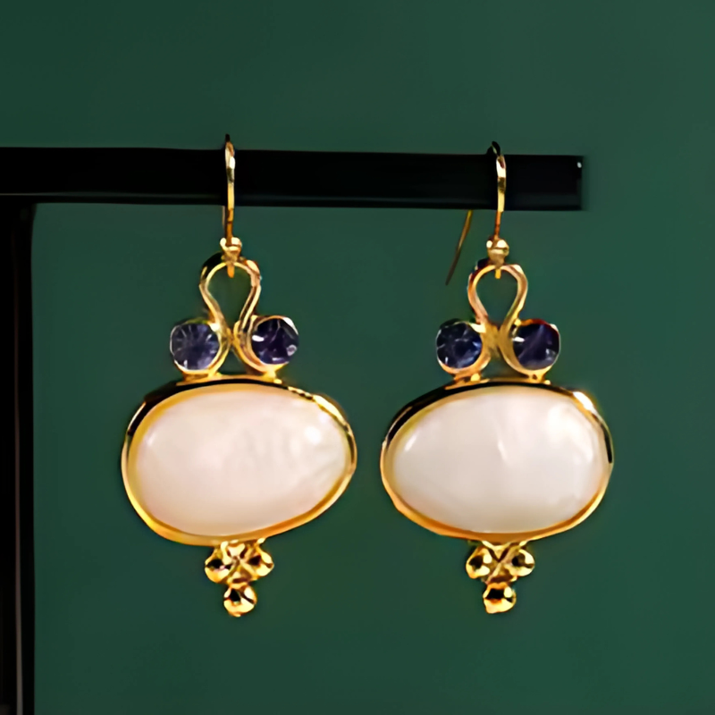 Ovale Mannenschijn Oorbellen - More