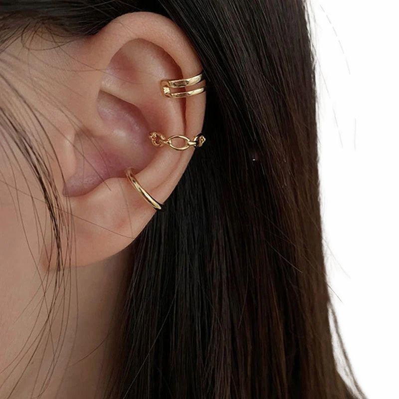 Dames Stijlvolle 3-Stuk Oorbelset met Oorknoppen - Nova