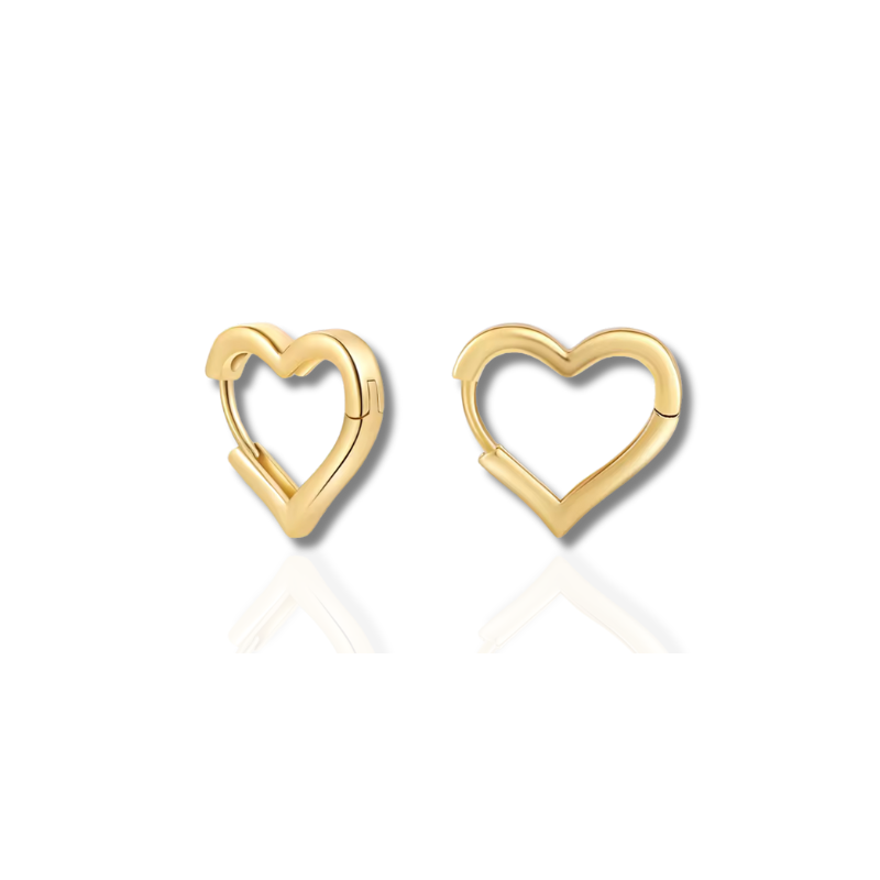 Hart hoepel oorbellen - Vera