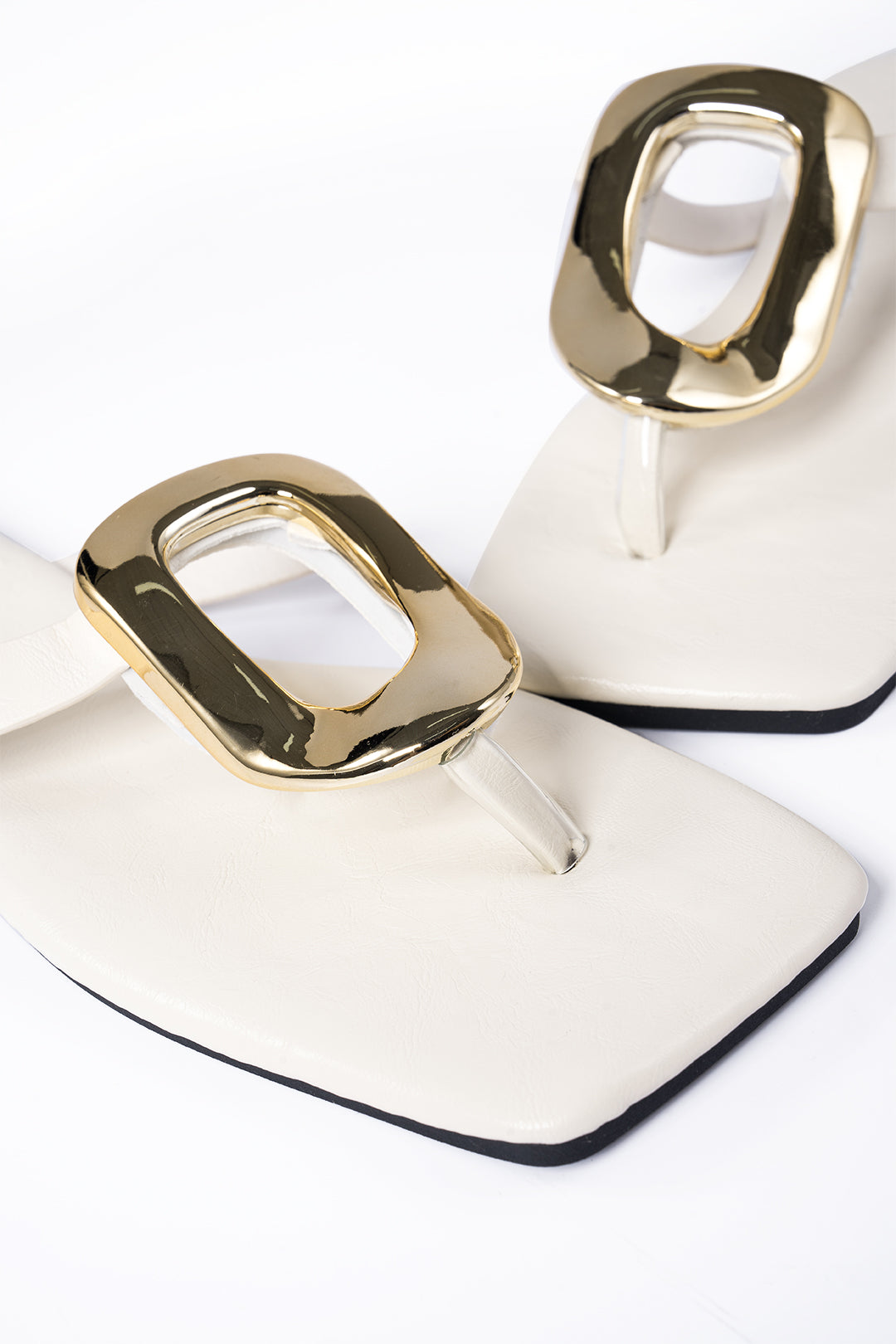 Open Gesp Sandwich-metalen Platen Sandalen