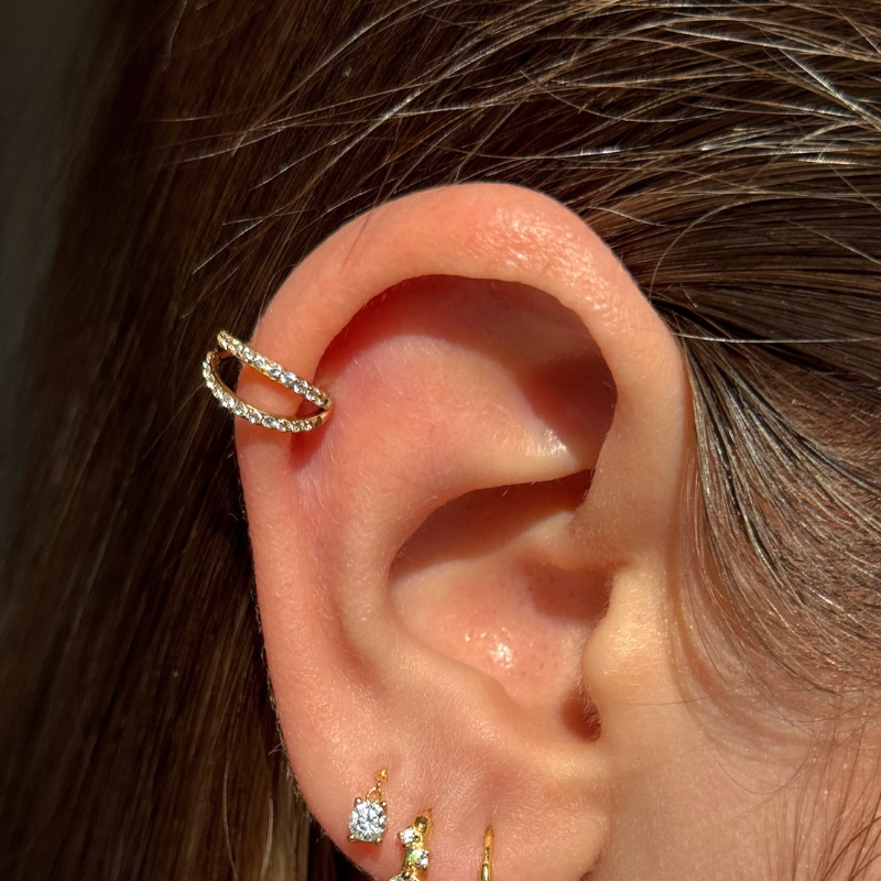 Hoepel Kristallen Oorbellen - Mina