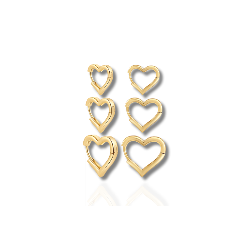 Hart hoepel oorbellen - Vera