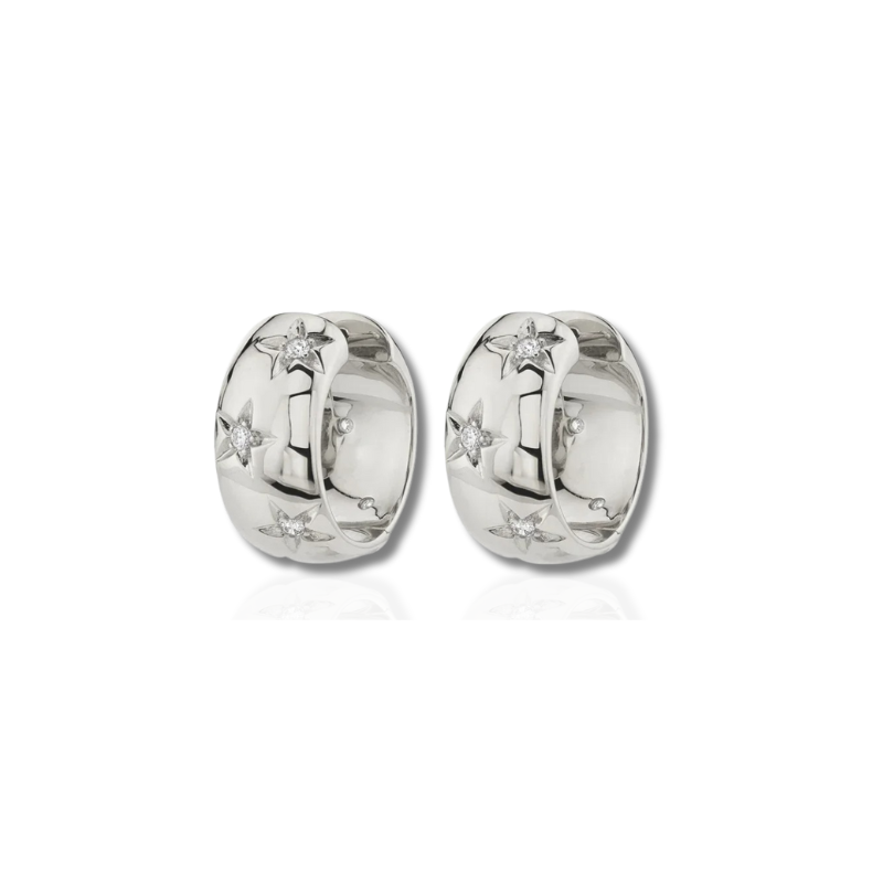 Elegant Chunky Ster Zircon Hoop Oorbellen - Angela voor een stijlvolle uitstraling