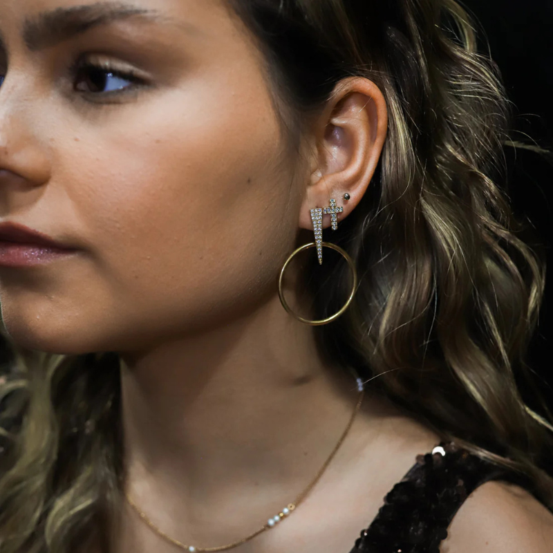 Elegante Gouden Geplateerde Ronde Paperclip Oorbellen - Megan