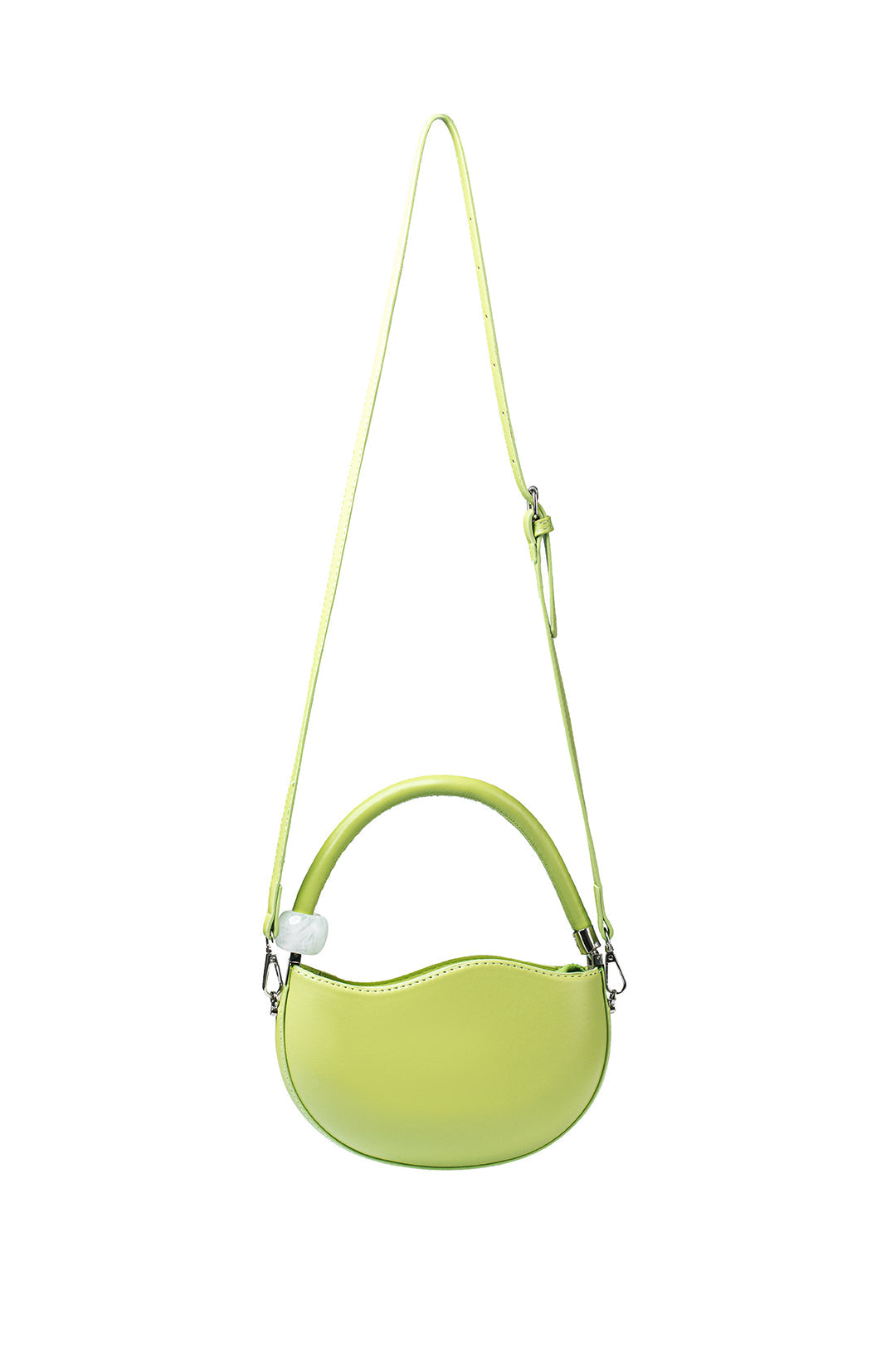 Chique nepleren crossbody schoudertas met metalen schouderband