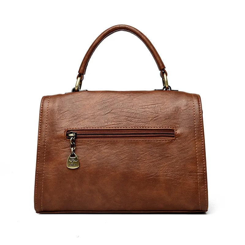 Dames schoudertas van synthetisch leer met metallic details - Juliette