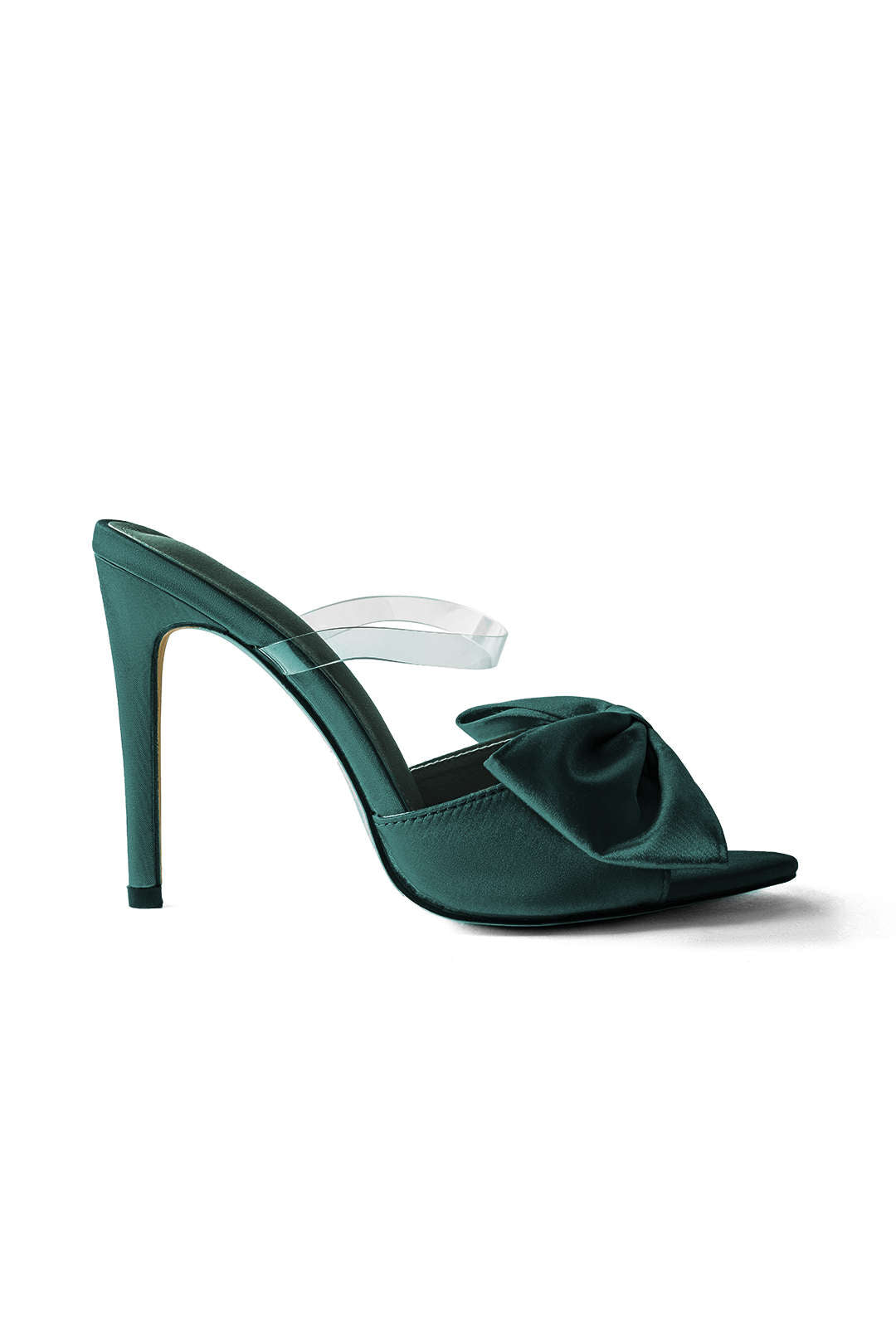 Elegante slingback met hoge hakken en strikje