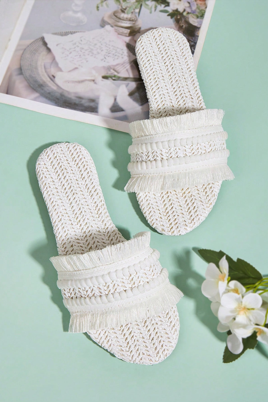 Chique Fringe Pantoffels voor Knusse Comfort