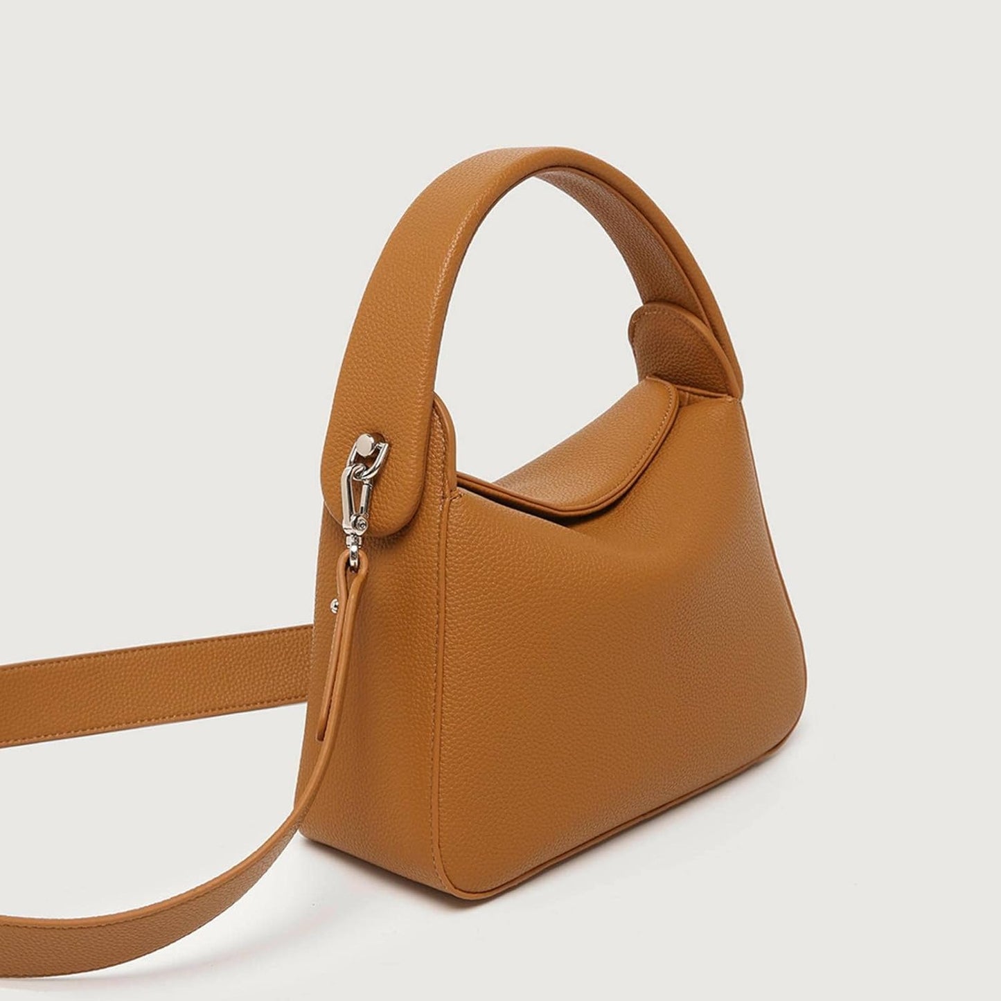 Éliane™ | Dames Kleine Leren Handtas | Compacte Crossbody met Handgreep, Magnetische Sluiting & Verstelbare Schouderriem