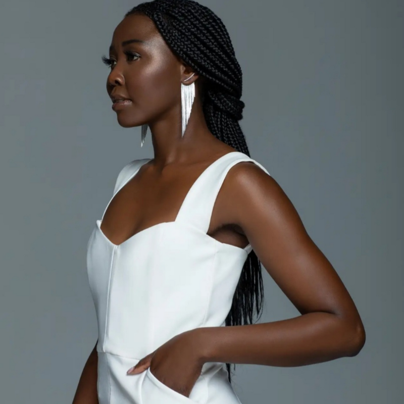 Stijlvolle Zilveren Tassel Oorbellen - Bernice voor een Elegante Look