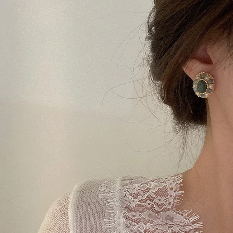 Kristallen Parel Oorknopjes - Vera