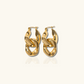 Gouden Geometrische Ovale Bengelende Oorbellen - Hannah