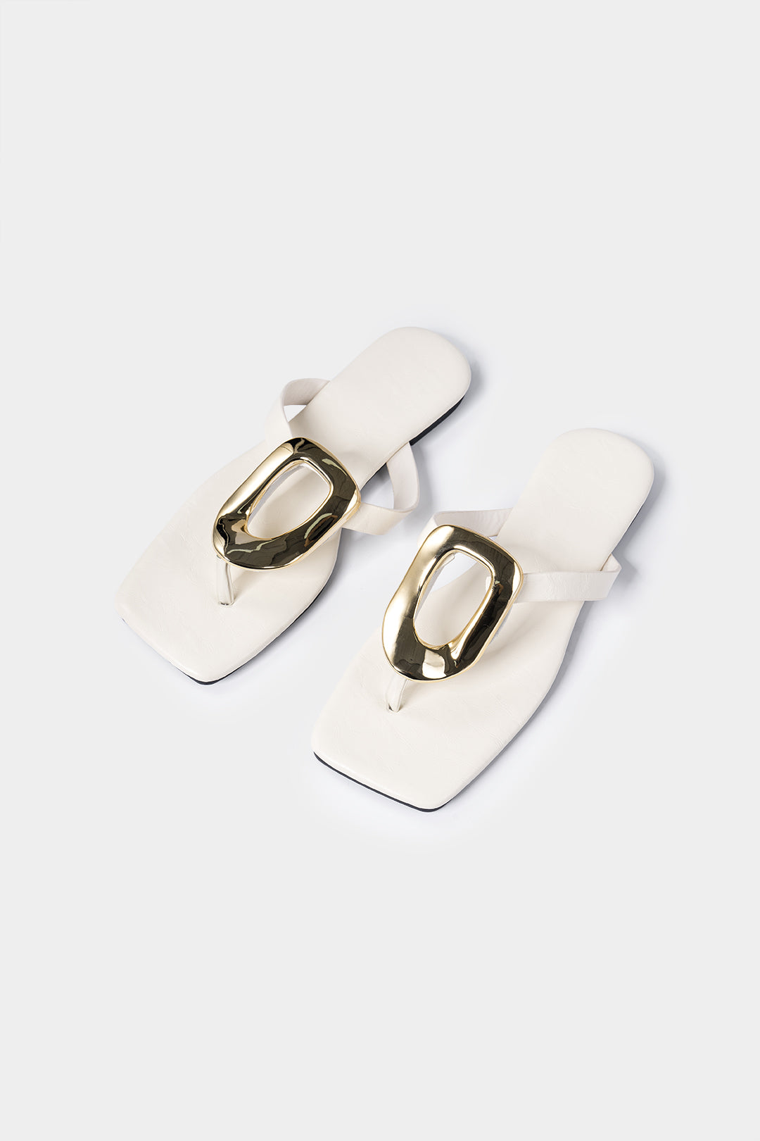 Open Gesp Sandwich-metalen Platen Sandalen