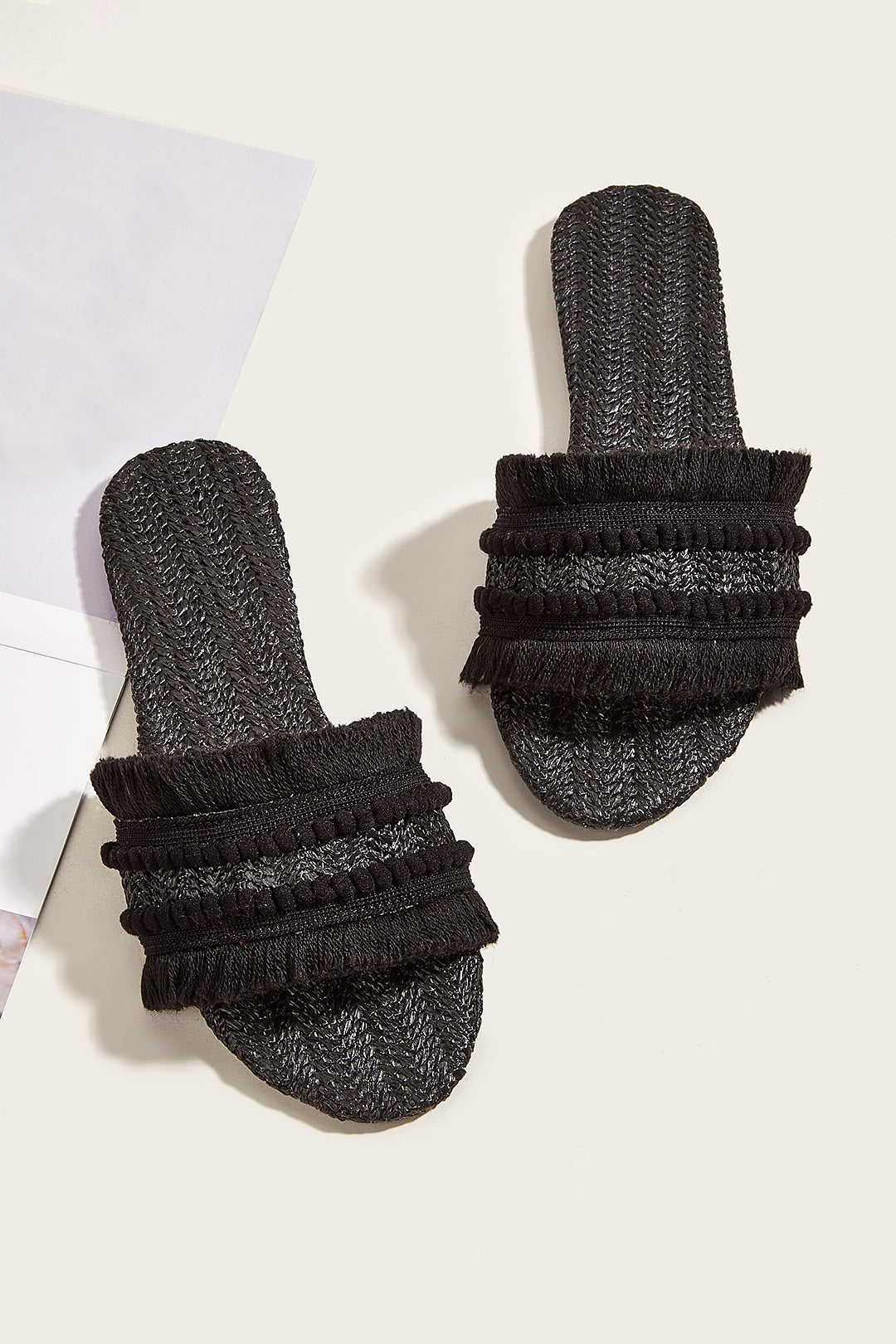 Chique Fringe Pantoffels voor Knusse Comfort