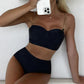 Betoverend hoge taille padded bikini set met trendy kettingbanddetails voor vrouwen